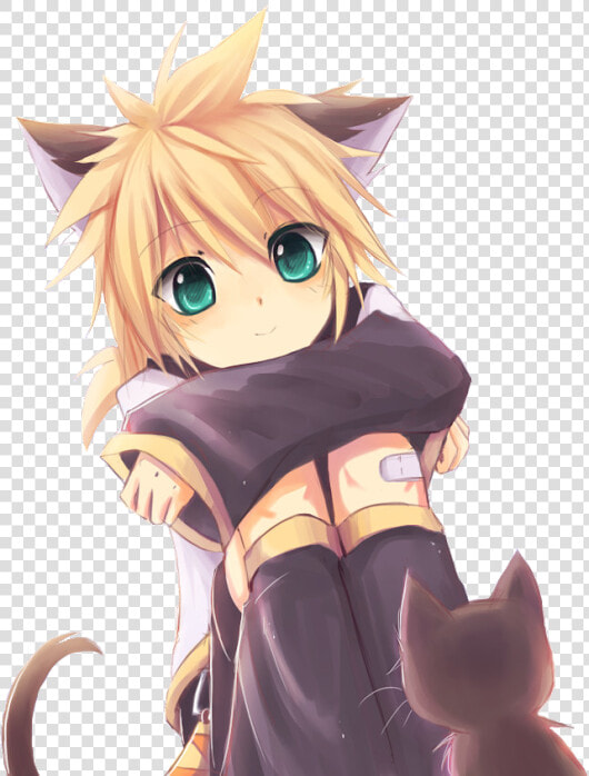 Vocaloid  Neko  And Len Image   Cute Anime Neko Boy  HD Png DownloadTransparent PNG