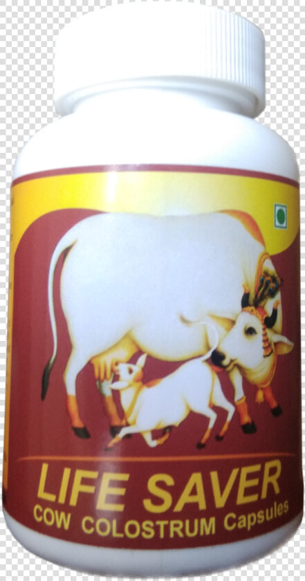 Life Saver Cow Colostrum Nutrition Capsules   Indian Cow With Calf  HD Png DownloadTransparent PNG