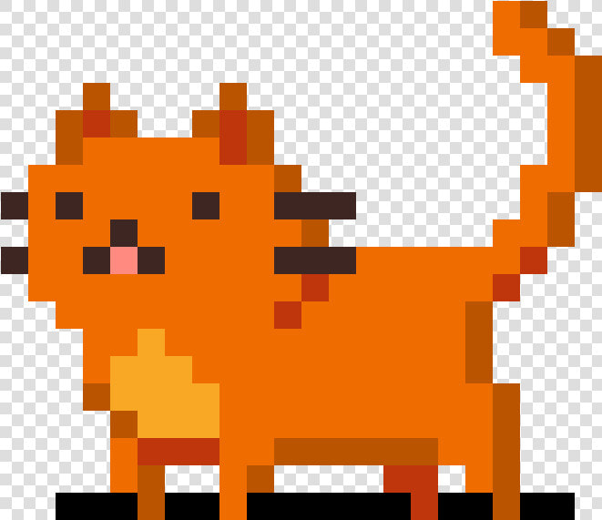 Cat Pixel Art   Png Download   Simple Cat Pixel Art  Transparent PngTransparent PNG