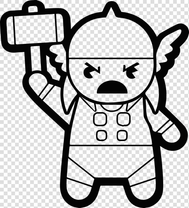 Thor  Hero  Superhero  Viking  Hammer  Marvel   Baby Avengers Coloring Pages  HD Png DownloadTransparent PNG