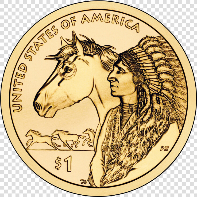 Sacagawea Dollar Reverse   Native American Dollar Coins  HD Png DownloadTransparent PNG