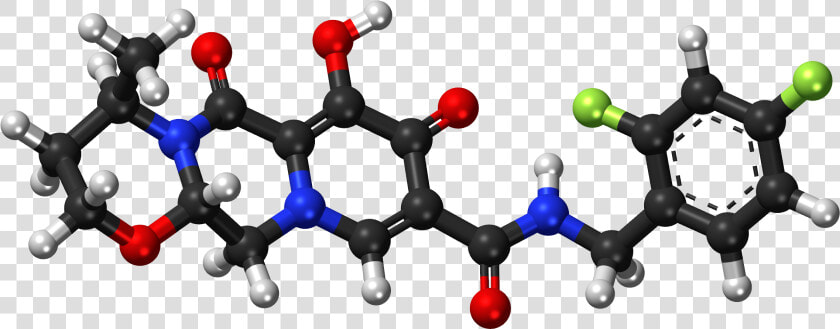 Dolutegravir Ball And Stick Model   Apigenin Structure  HD Png DownloadTransparent PNG