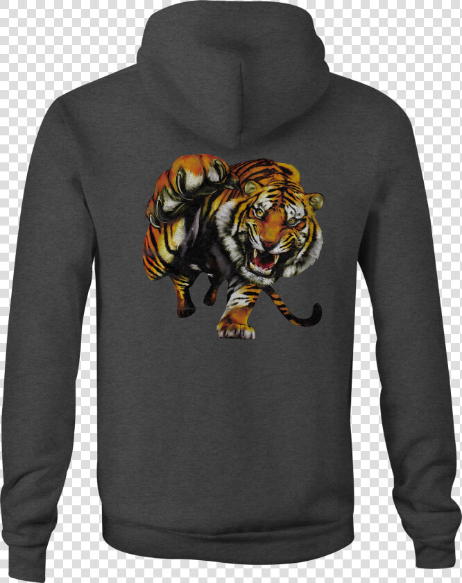 Zip Up Hoodie Tiger Stripes Hooded Sweatshirt   Hoodie  HD Png DownloadTransparent PNG