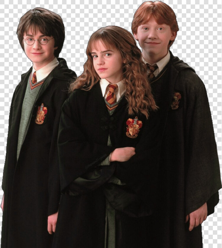 Friends Png No Backgrounds   Gryffindor Harry Ron And Hermione  Transparent PngTransparent PNG