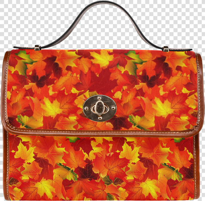 A Pile Of Leaves Waterproof Canvas Bag all Over Print   Handbag  HD Png DownloadTransparent PNG