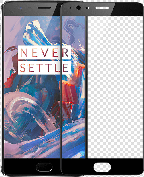 Oneplus 3 Curved Tgsp Black Front   Oneplus 3t 3d Tempered Glass  HD Png DownloadTransparent PNG