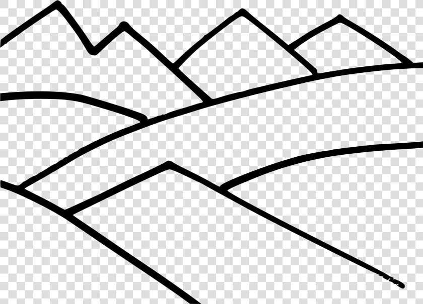 Drawing Line Art Mountain Computer Icons Silhouette   Outlines Of Mountains  HD Png DownloadTransparent PNG