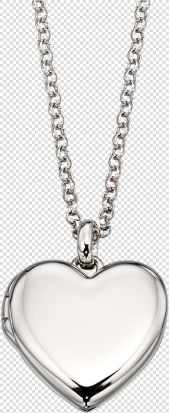 Silver Heart Necklace   Locket  HD Png DownloadTransparent PNG