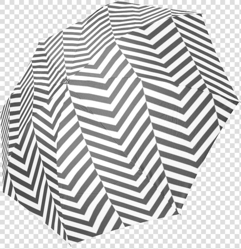 Black And White Classic Chevron Pattern Foldable Umbrella   Verzerrte Wahrnehmung  HD Png DownloadTransparent PNG