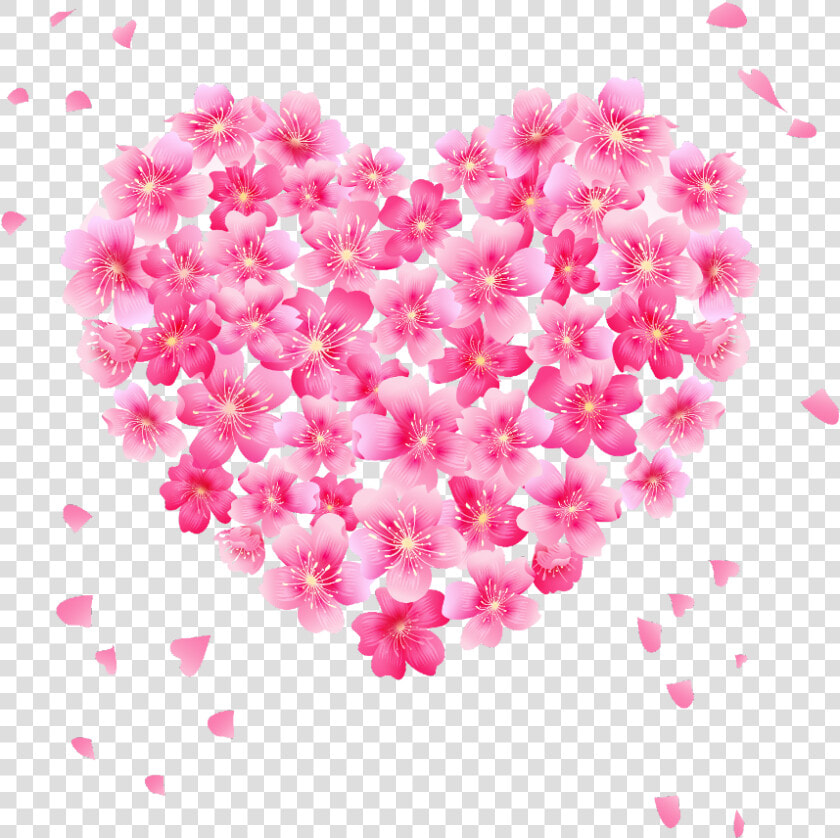  pink  flower  heart  frame  border  freetoedit  mimi   Vector Flower Heart  HD Png DownloadTransparent PNG