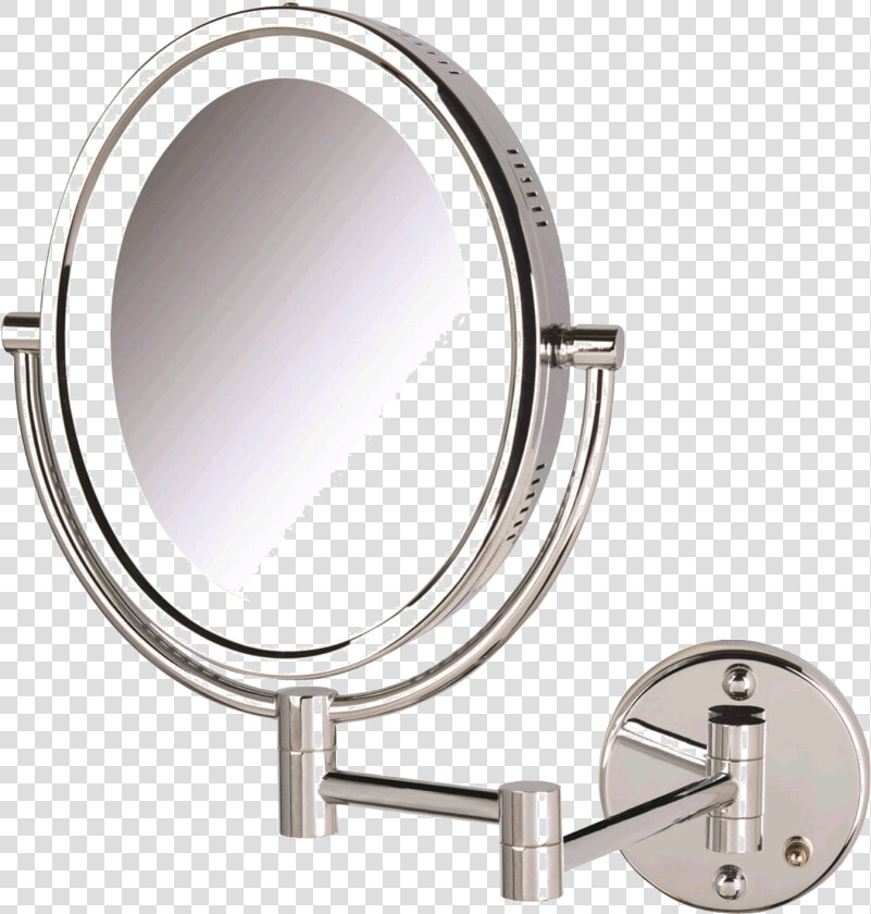 Oval 5x Plug In Wall Mounted Makeup Mirror   Swing Arm Bathroom Mirror  HD Png DownloadTransparent PNG