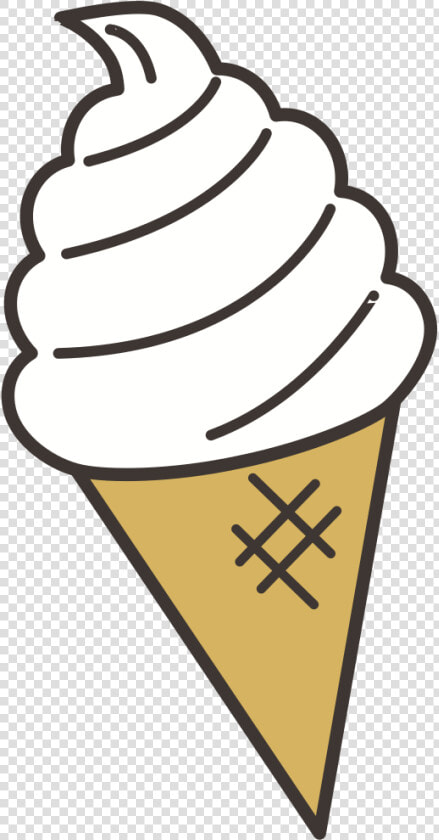 Ice Cream Cone   Soft Serve Ice Cream Cone Art  HD Png DownloadTransparent PNG