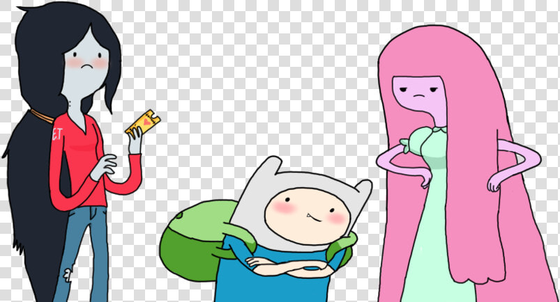 Finn Princess Bubblegum And Marceline   Png Download   Finn Marceline And Princess Bubblegum  Transparent PngTransparent PNG