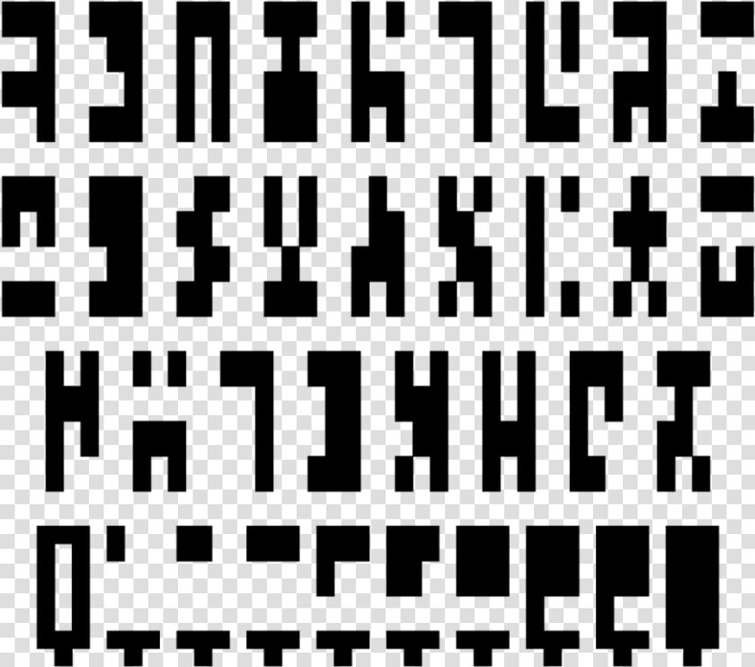 Vector Minecraft Letters Png   Stargate Alteran Language  Transparent PngTransparent PNG