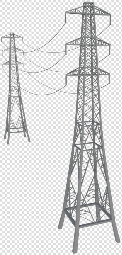 Electric Power Transmission High Electricity Overhead   Transmission Tower 3d Model  HD Png DownloadTransparent PNG