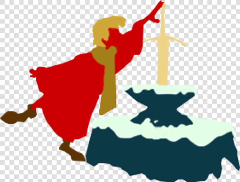 The Sword In The Stone   Sword In The Stone Silhouette  HD Png DownloadTransparent PNG