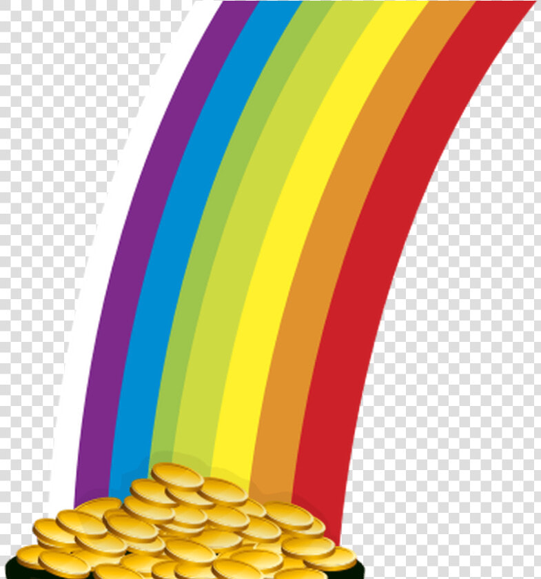 Transparent Rainbow With Pot Of Gold Clipart   Transparent Background Pot Of Gold  HD Png DownloadTransparent PNG