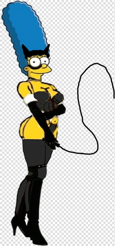 Marge Simpson Catwoman   Png Download   Bart And Marge Simpson  Transparent PngTransparent PNG