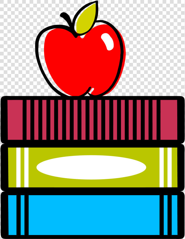 Graphic Of Books With Apple   Books And Apple Clipart  HD Png DownloadTransparent PNG