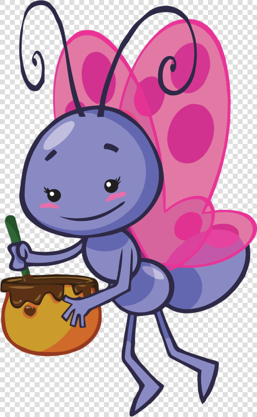 Lil Butterfly Holding A Pot   Mariposita Gallina Pintadita Vector  HD Png DownloadTransparent PNG