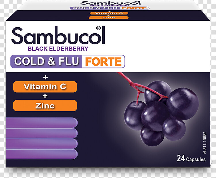 Sambucol Cold And Flu Capsules  HD Png DownloadTransparent PNG