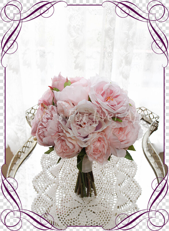 Silk Artificial Romantic Pink Peony And Rose Bridesmaid   Flower Girl Basket Design  HD Png DownloadTransparent PNG