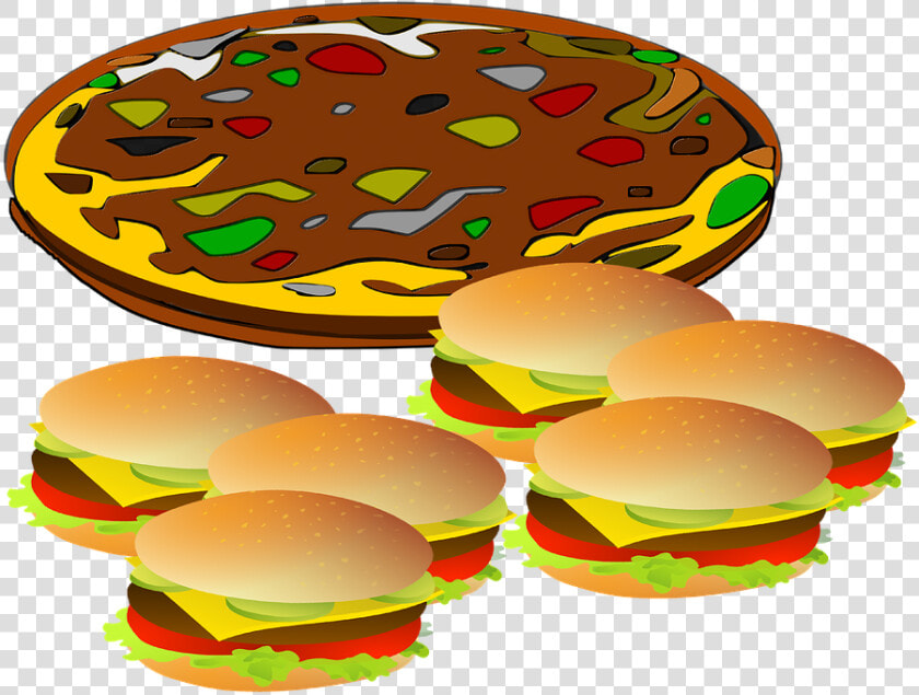 Pizza Hamburger Food   Hamburger And Pizza Clipart  HD Png DownloadTransparent PNG