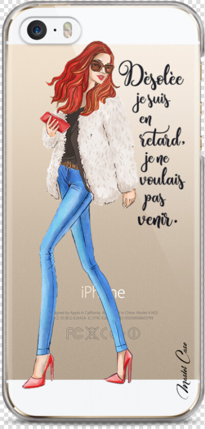 Coque Iphone 5c Désolée Je Suis En Retard   Mobile Phone Case  HD Png DownloadTransparent PNG