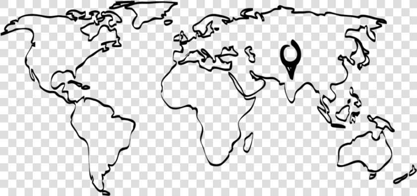 World Map Outline   Png Download   Outline World Map Tattoo  Transparent PngTransparent PNG