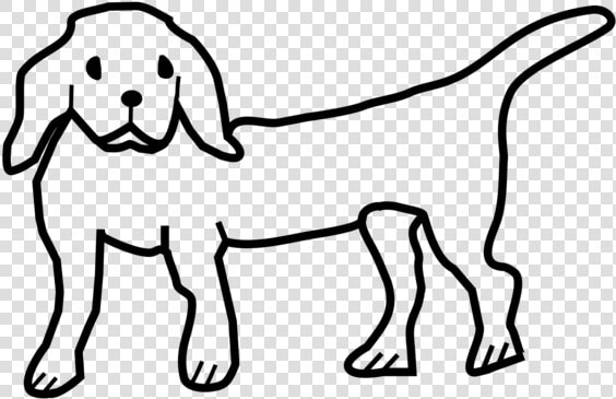 Line Art carnivore animal Figure   Dog Catches Something  HD Png DownloadTransparent PNG