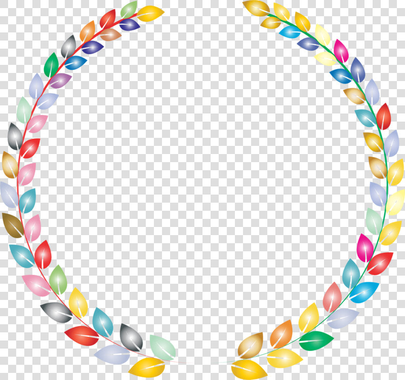 Body Jewelry circle line   Laurel Leaves Rainbow  HD Png DownloadTransparent PNG