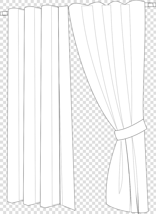 Colouring Picture Of A Curtain  HD Png DownloadTransparent PNG