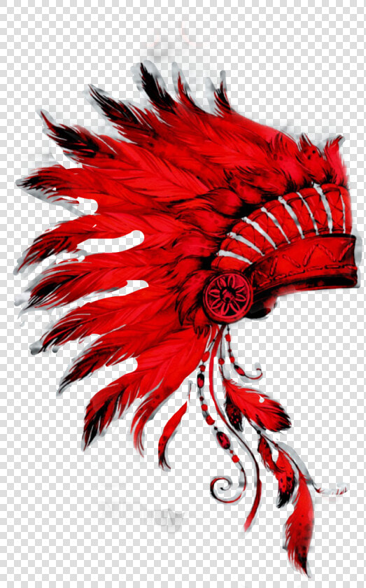  red  indian  headdress   Headpiece  HD Png DownloadTransparent PNG