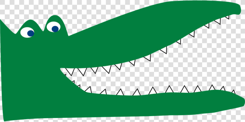 Crocodile  Lizard  Eyes  Green  Mouth  Sharp  Dangerous   Crocodile Cartoon Open Mouth  HD Png DownloadTransparent PNG