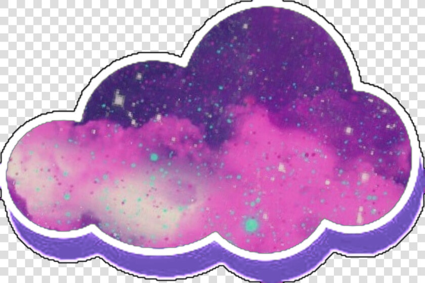  clouds  galaxy  glitter  purple  sparkles  cloud   Heart  HD Png DownloadTransparent PNG