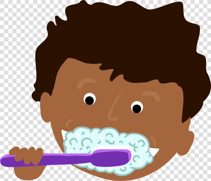 African Kid Brushing Teeth Clip Arts   Brush Teeth Clipart  HD Png DownloadTransparent PNG