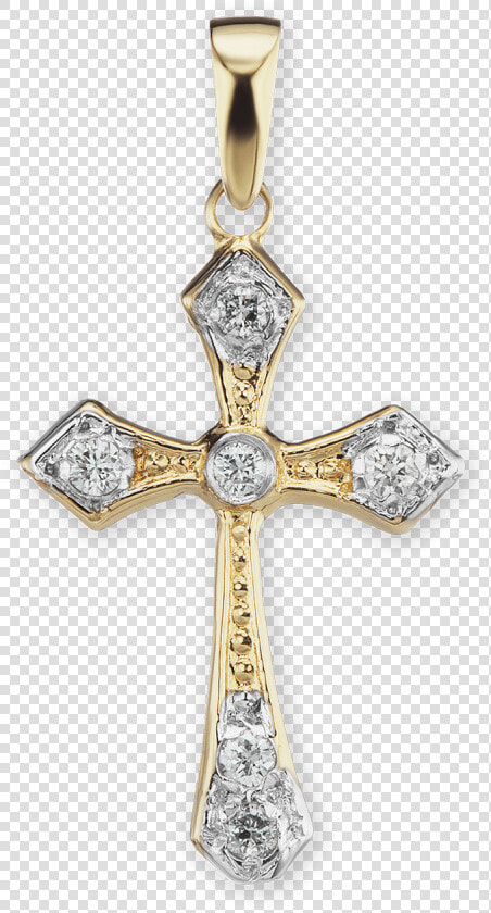 14k Gold Cross Pendant With Diamonds   Pendant  HD Png DownloadTransparent PNG