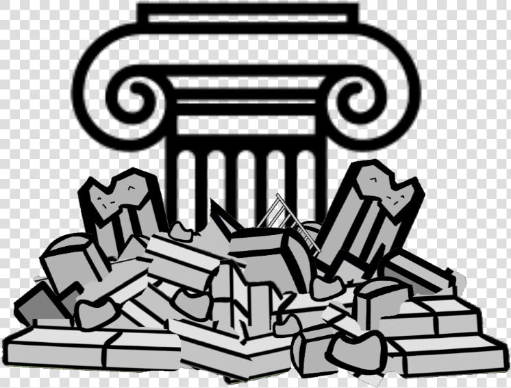 Six Pillars   Pile Of Rubble Clipart  HD Png DownloadTransparent PNG