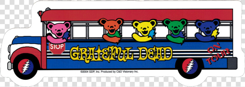 Grateful Dead Dancing Bears On The Bus   Grateful Dead Bus Sticker  HD Png DownloadTransparent PNG