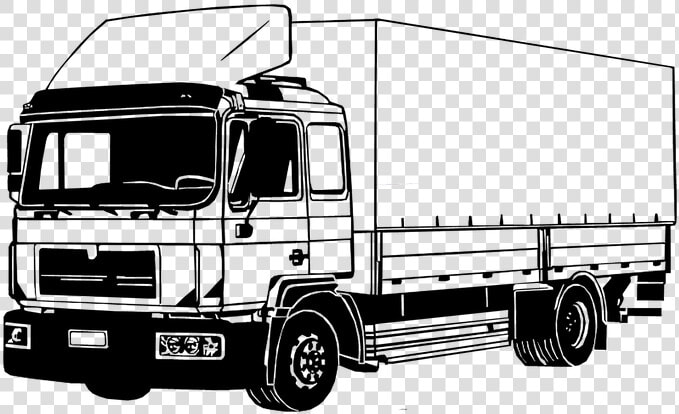 One  Graphic  Truck  90 Years  Computer Graphics   Black And White Lorry  HD Png DownloadTransparent PNG