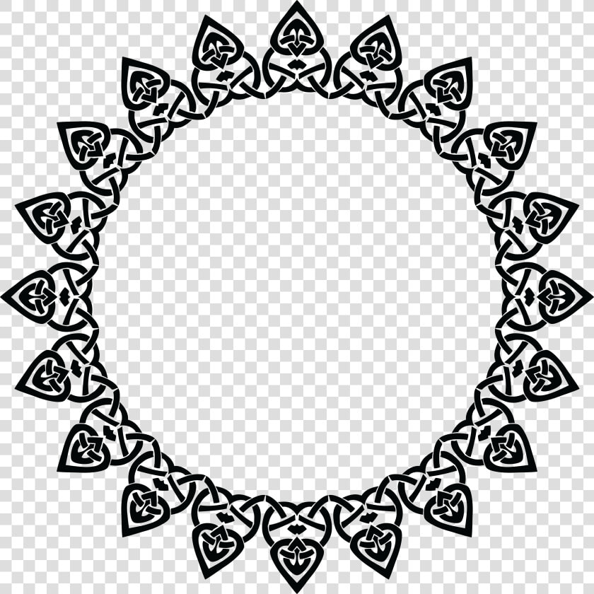 Free Clipart Of A Celtic Round Frame Border Design   Line Circle Border Png  Transparent PngTransparent PNG