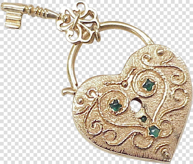 Heart Key Png Transparent   Gold Charm Transparent Background  Png DownloadTransparent PNG