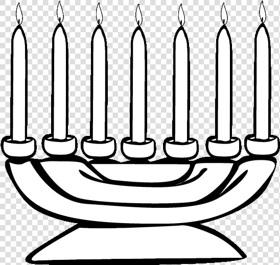 Kwanzaa Candles Black And White  HD Png DownloadTransparent PNG