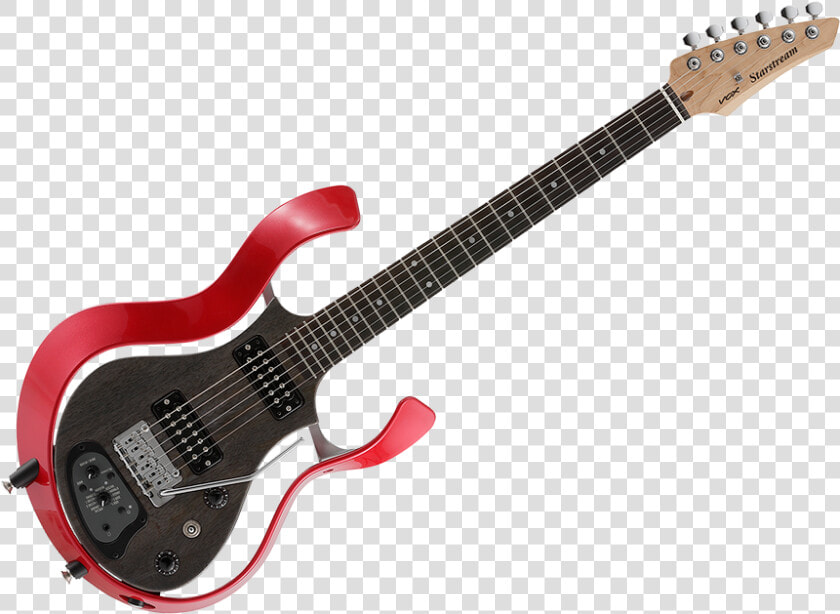 Full Front View Of Red Vox Starstream Electric Guitar   Vox Starstream Type 1 Plus  HD Png DownloadTransparent PNG