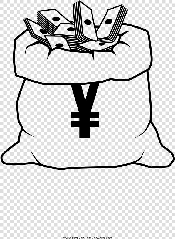 Money Bag Coloring Page   Dibujos Para Colorear De Dinero  HD Png DownloadTransparent PNG