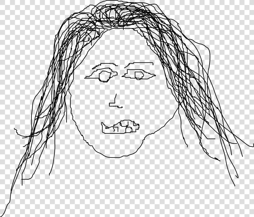 Scary Lady Clip Arts   Badly Drawn Woman Face  HD Png DownloadTransparent PNG