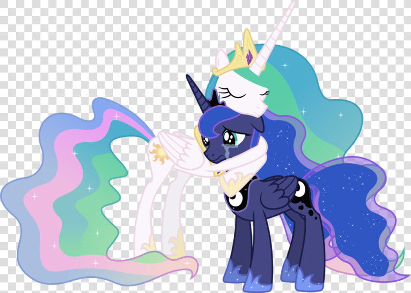 Crying  Little  And Luna Image   Mlp Princesa Celestia Y Luna  HD Png DownloadTransparent PNG