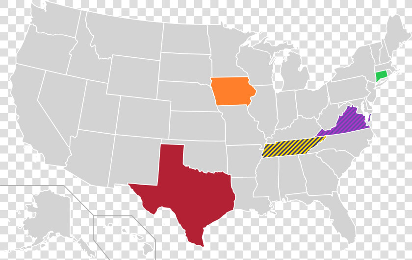 Presidential Candidate Home State Locator Map  2000   Black Population Us States  HD Png DownloadTransparent PNG