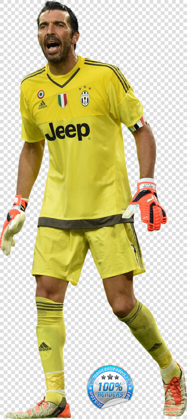 Buffon New Yellow Juve Jersey  HD Png DownloadTransparent PNG