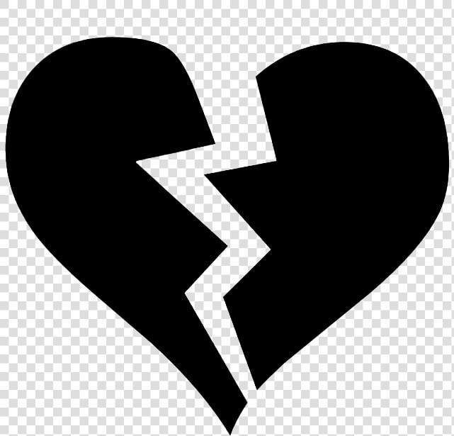 Black Broken Heart Symbol   Broken Heart Icon Png  Transparent PngTransparent PNG